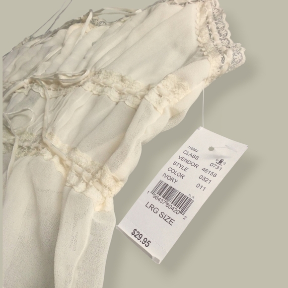 Pacsun • Fleurterie Whisper Lace Cami • Large • Ivory • NEW with tags 🏷️ - Picture 5 of 6